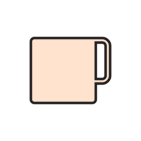 Kaffeetasse flaches Design png