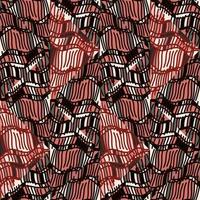 Scribble mosaic tile. Abstract tribal seamless background pattern. Textile rapport. vector