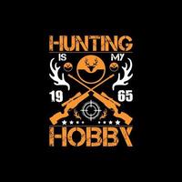 Hunting Typography and Minimal T shirt design vector