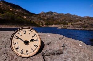 Clock on the rocks photo