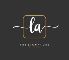 l un la inicial letra escritura y firma logo. un concepto escritura inicial logo con modelo elemento. vector