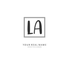 l un la inicial letra escritura y firma logo. un concepto escritura inicial logo con modelo elemento. vector