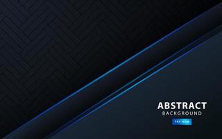 premium modern dark abstract background banner with blue line. vector illustration.