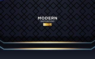 modern abstract future blue background banner with golden light line in geometric texture. vector