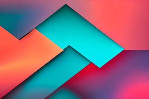 Simple minimalist retro color trendy background abstract colorful wallpaper and backdrop. Artistic digital art 3d rendering element design material. photo