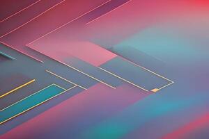 Simple minimalist retro color trendy background abstract colorful wallpaper and backdrop. Artistic digital art 3d rendering element design material. photo