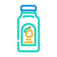 vacío jugo el plastico botella color icono vector ilustración