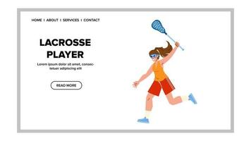 lacrosse player vector