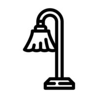 eléctrico torchiere hogar accesorio línea icono vector ilustración