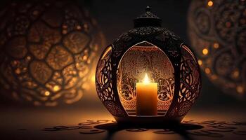 Ramadan Kareem Night lantern. photo