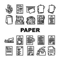 paper white torn empty icons set vector