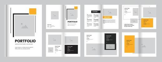 Portfolio Design Template, Architecture or interior portfolio design layout vector