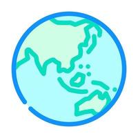 asia earth planet map color icon vector illustration