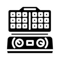 waffle maker home interior glyph icon vector illustration