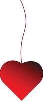 corazón percha para San Valentín día vector