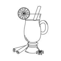 Mulled wine vector icon.