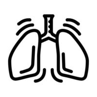 profundo respiración práctica dolor de cabeza tratamiento línea icono vector ilustración