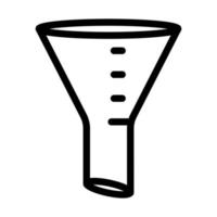 funnel chemical glassware lab line icon vector illustration