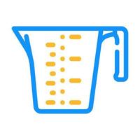 measuring cup kitchen cookware color icon vector illustration