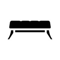 bedroom bench bedroom interior glyph icon vector illustration