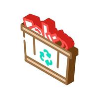 recycle copper isometric icon vector illustration