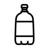 soda el plastico botella línea icono vector ilustración