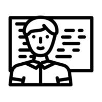 software engineer worker line icon vector illustration