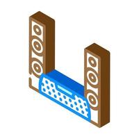 sound system living room isometric icon vector illustration