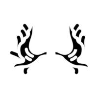 alce cuerno animal glifo icono vector ilustración