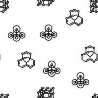 molecule chemistry science vector seamless pattern