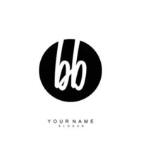 Initial BB Monogram with Grunge Template Design vector