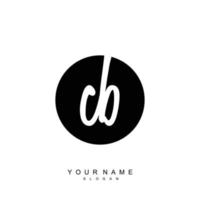 Initial CB Monogram with Grunge Template Design vector