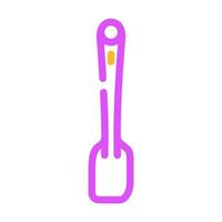 silicone spatula kitchen cookware color icon vector illustration