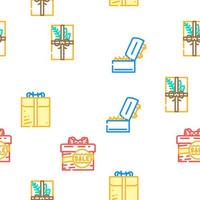 gift box birthday ribbon vector seamless pattern