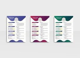 Clean and simple creative cv template design vector