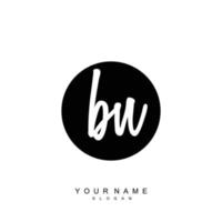 Initial BN Monogram with Grunge Template Design vector