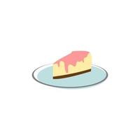 Strawberry Jam Soft Cake Slice Food Bakery vector