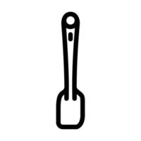 silicone spatula kitchen cookware line icon vector illustration