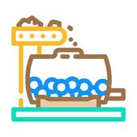 sulfide ore processing copper color icon vector illustration