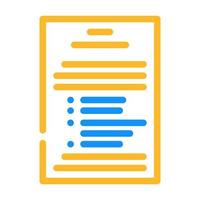 terms condition paper document color icon vector illustration