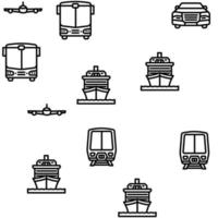 transport transportation car vector seamless pattern