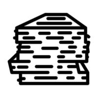 stack paper document line icon vector illustration