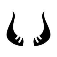 bull wildlife animal glyph icon vector illustration