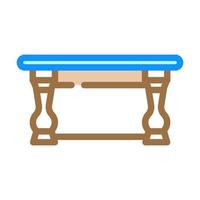 coffee table home interior color icon vector illustration