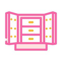 jewelry organizer box home interior color icon vector illustration