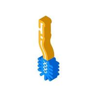 toilet bowl brush home accessory isometric icon vector illustration