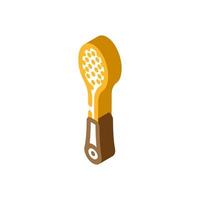 slotted spoon kitchen cookware isometric icon vector illustration