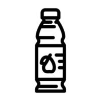 bebida jugo el plastico botella línea icono vector ilustración