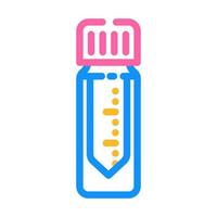 cónico frasco químico cristalería laboratorio color icono vector ilustración