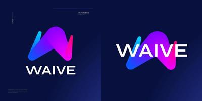 Bold and Vibrant Letter W Logo Design with Colorful Gradient Concept. W Logo with Blend Style vector